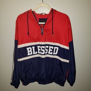 ⭐ Rue21 Blessed Red White Blue Windbreaker ⭐